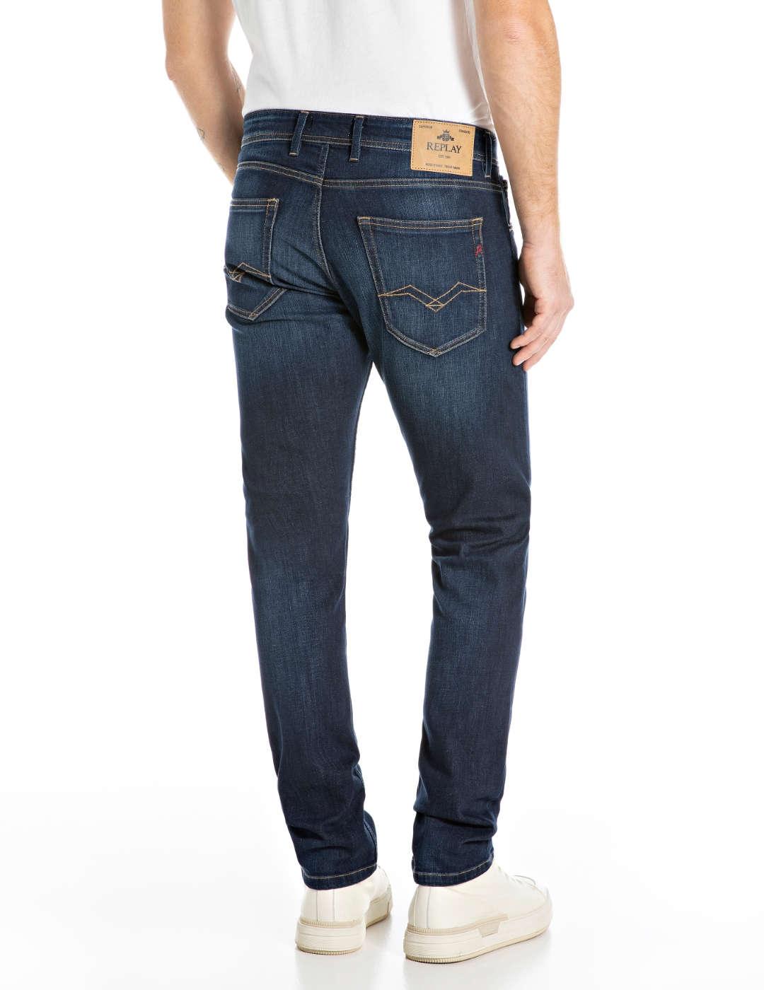 Pantalón Replay Grover azul straight de hombre