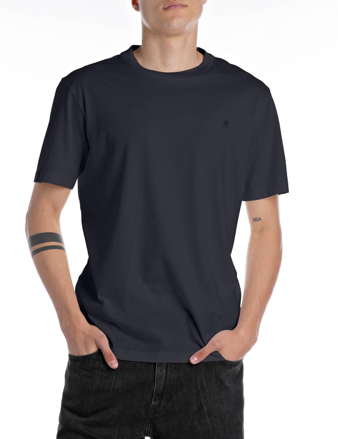 Camiseta Replay azul marino minilogo manga corta de hombre