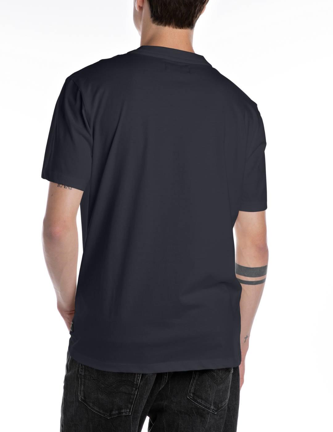 Camiseta Replay azul marino minilogo manga corta de hombre