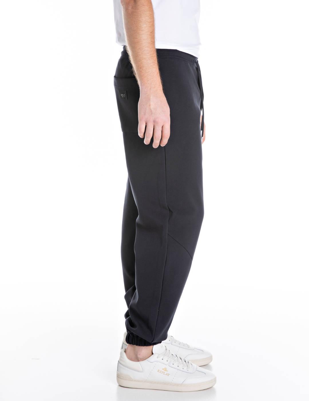 Pantalón Replay azul oscuro jogger felpa técnica de hombre