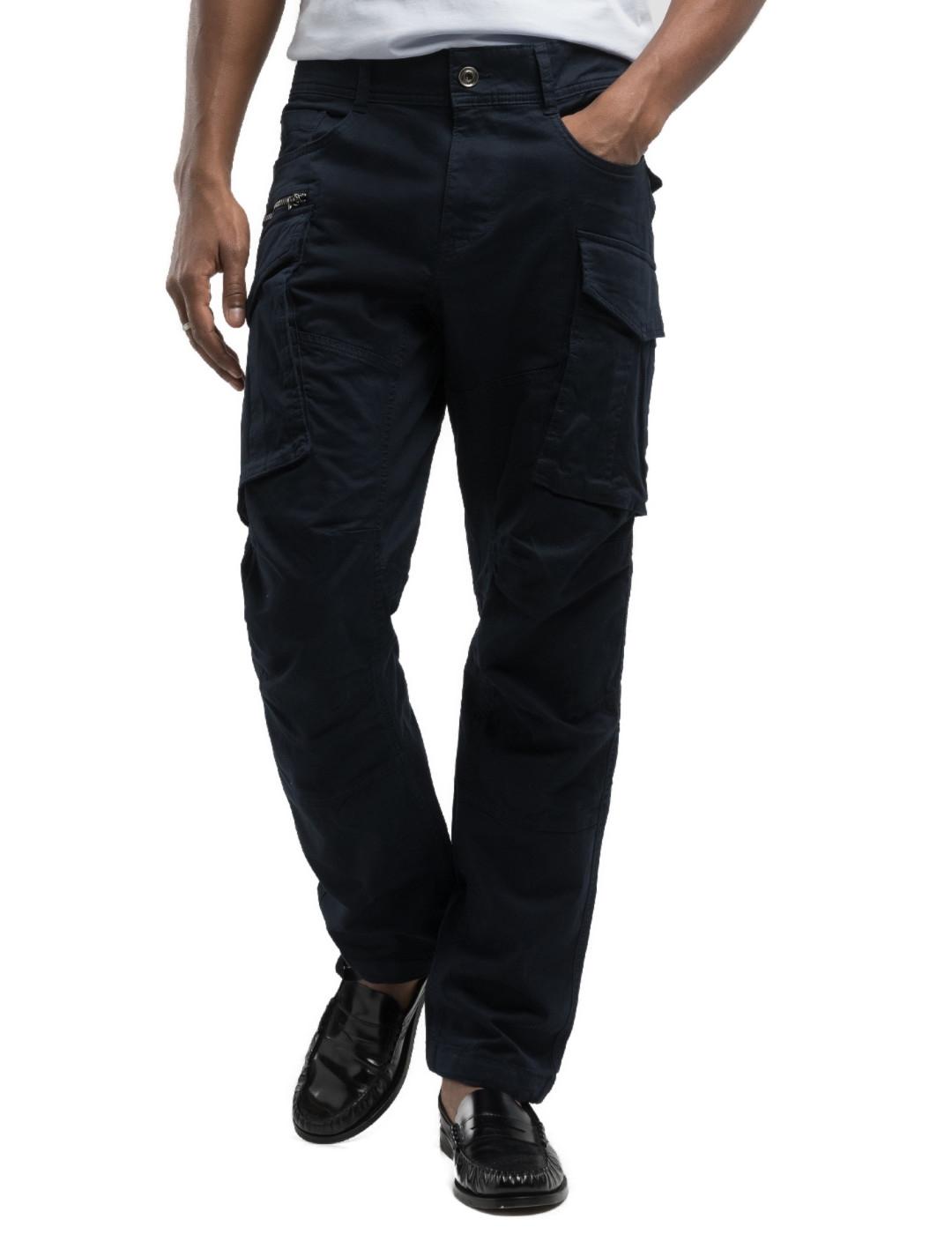 Pantalón Replay azul marino cargo multibolsillos para hombre