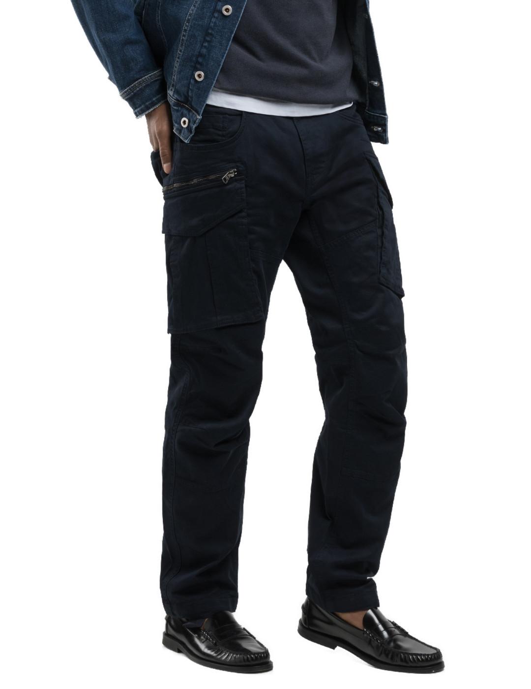 Pantalón Replay azul marino cargo multibolsillos para hombre