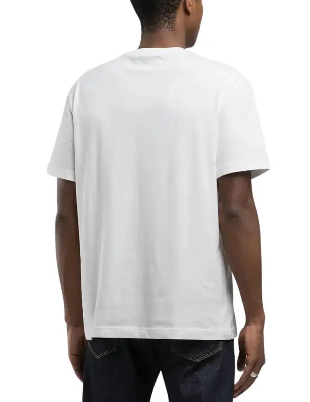 Camiseta Replay blanca con logotipo bordado para hombre