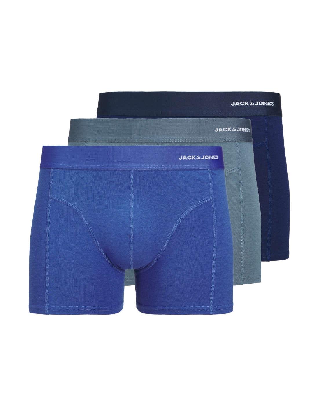 Íntimo boxer Jack&Jones pack3 azul y verde para hombre