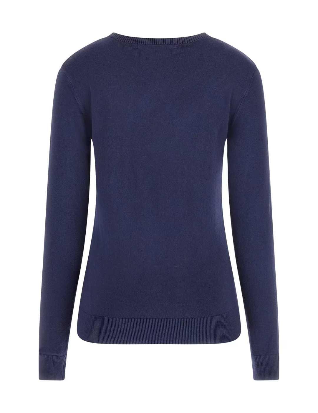 Jersey Guess Reyna azul marino logo abalorios para mujer