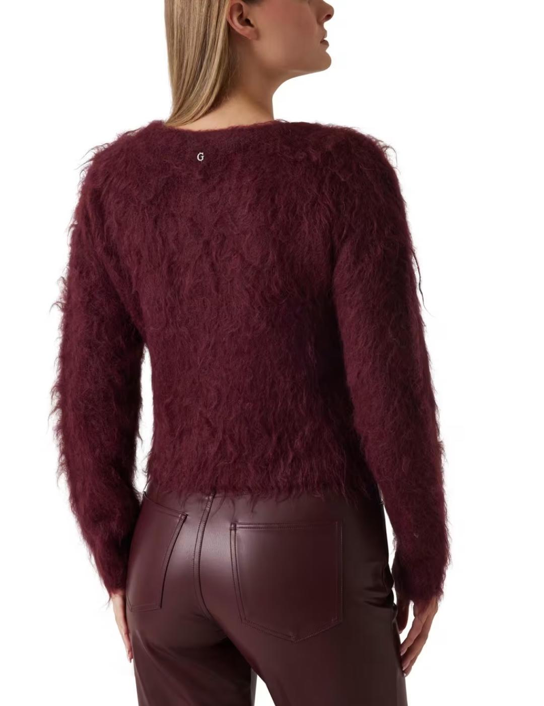 Cárdigan Guess Tomiko mezcla de lana roja de mujer