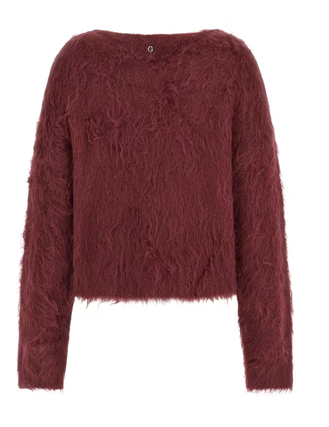Cárdigan Guess Tomiko mezcla de lana roja de mujer