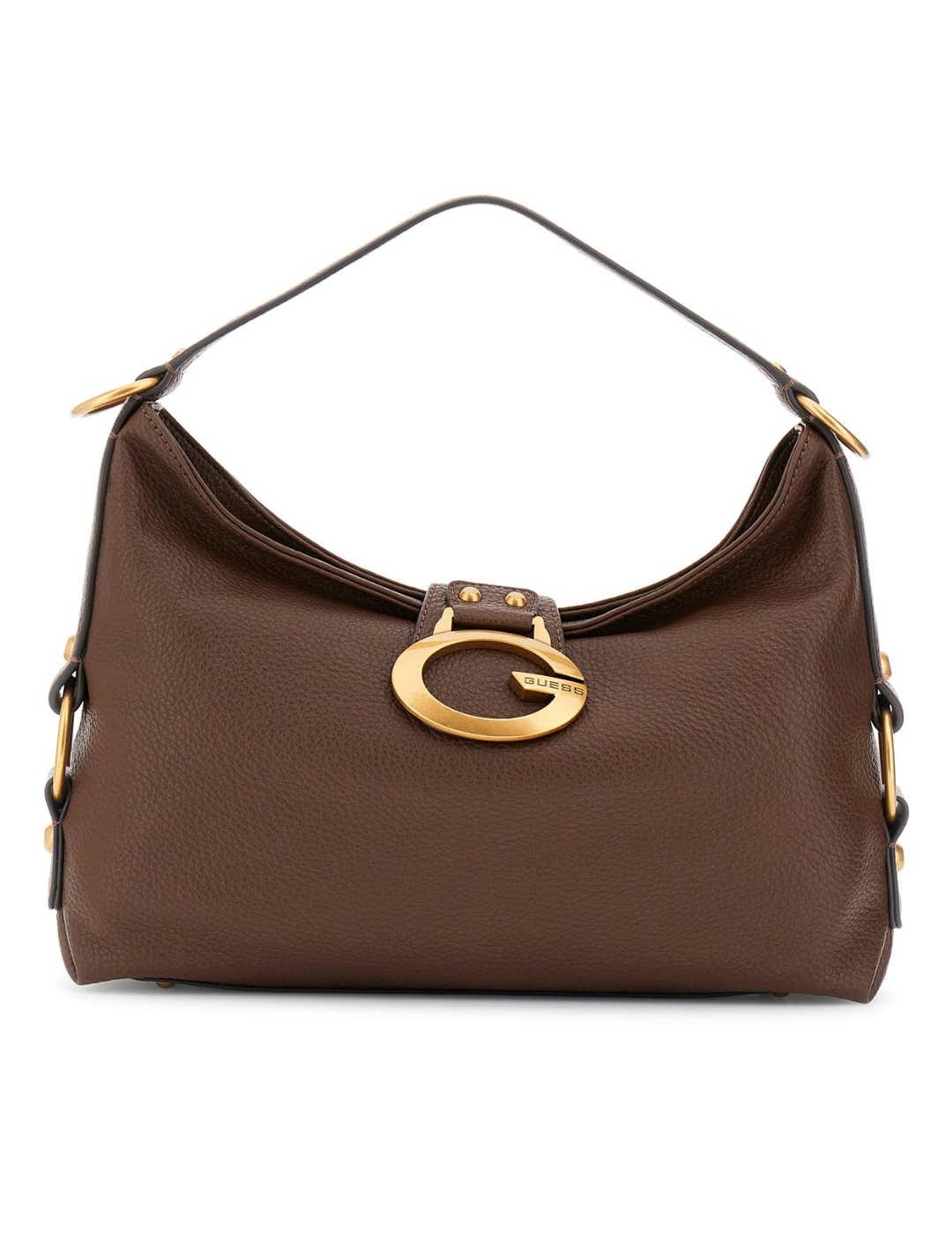 Bolso Guess Camdem marrón logo dorado para mujer