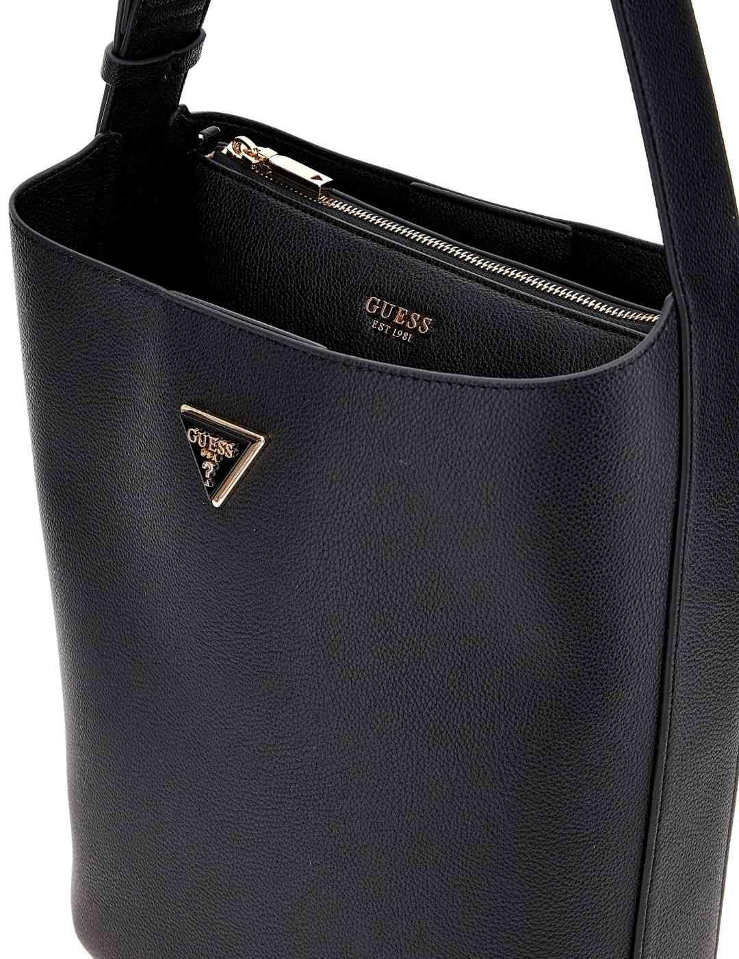 Bolso Guess Meridian negro con mini bolso incluído de mujer