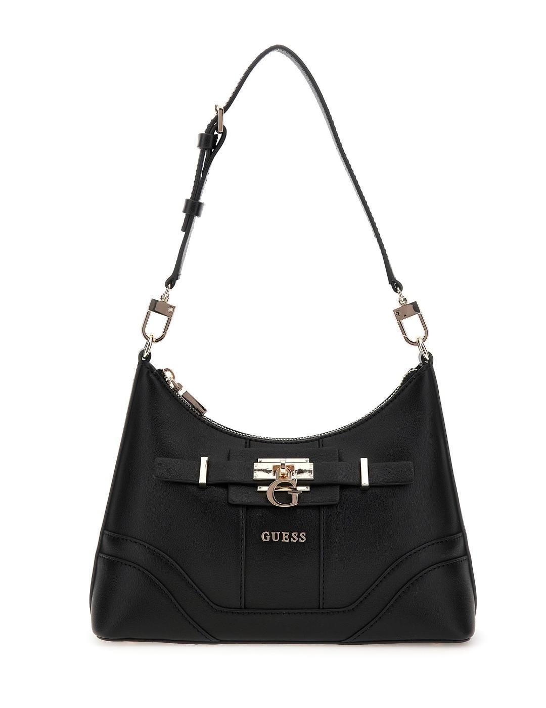 Bolso Guess Greyson negro de hombro para mujer
