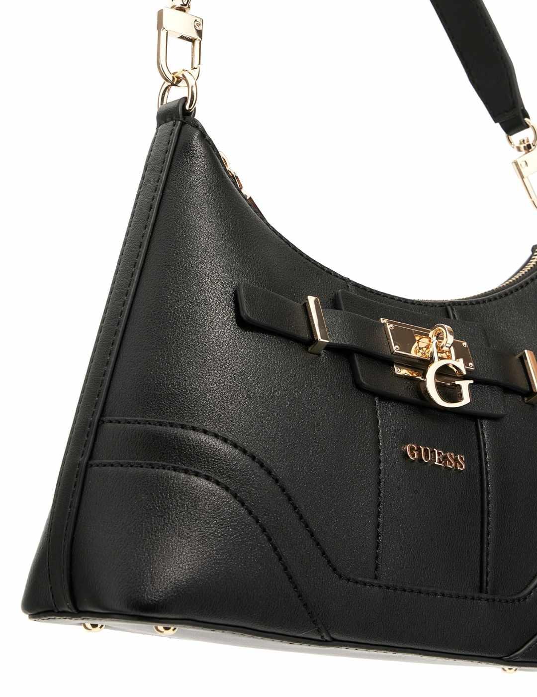 Bolso Guess Greyson negro de hombro para mujer