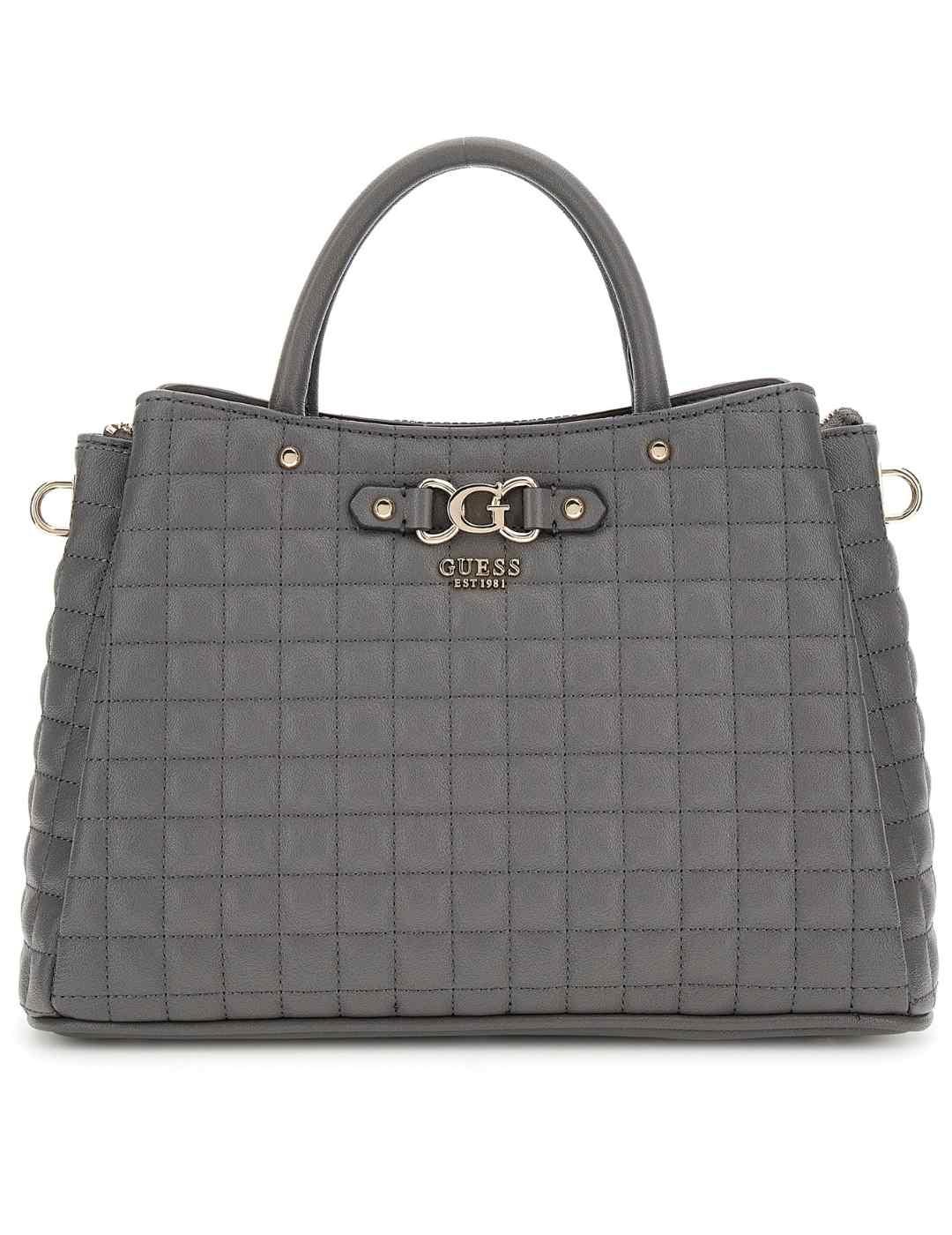 Bolso Guess Nadira gris oscuro de mano para mujer