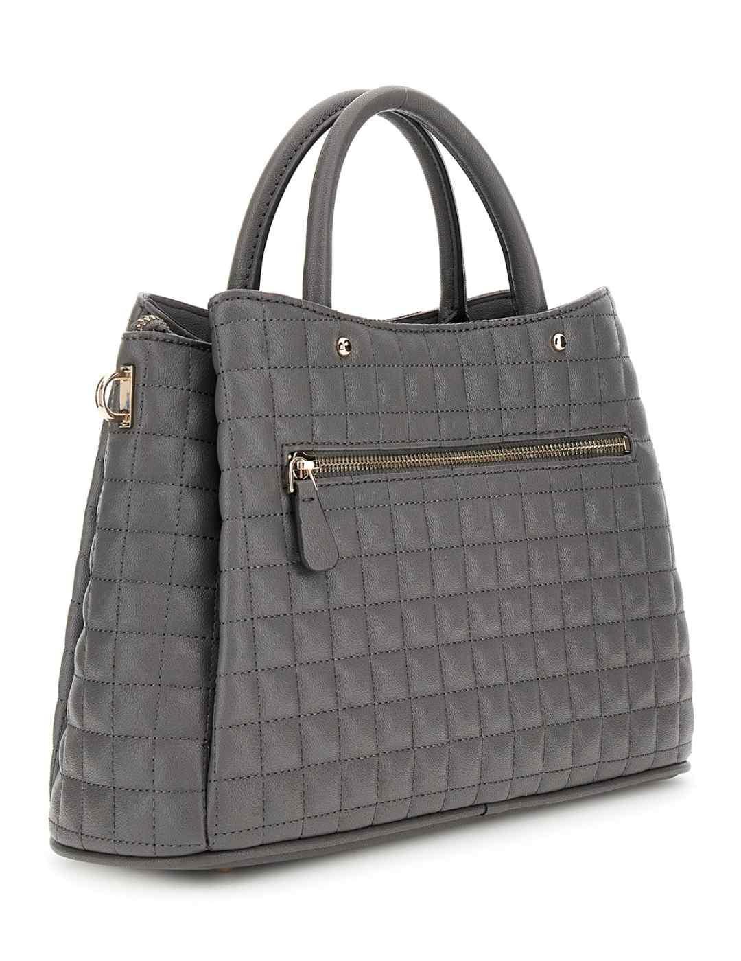 Bolso Guess Nadira gris oscuro de mano para mujer