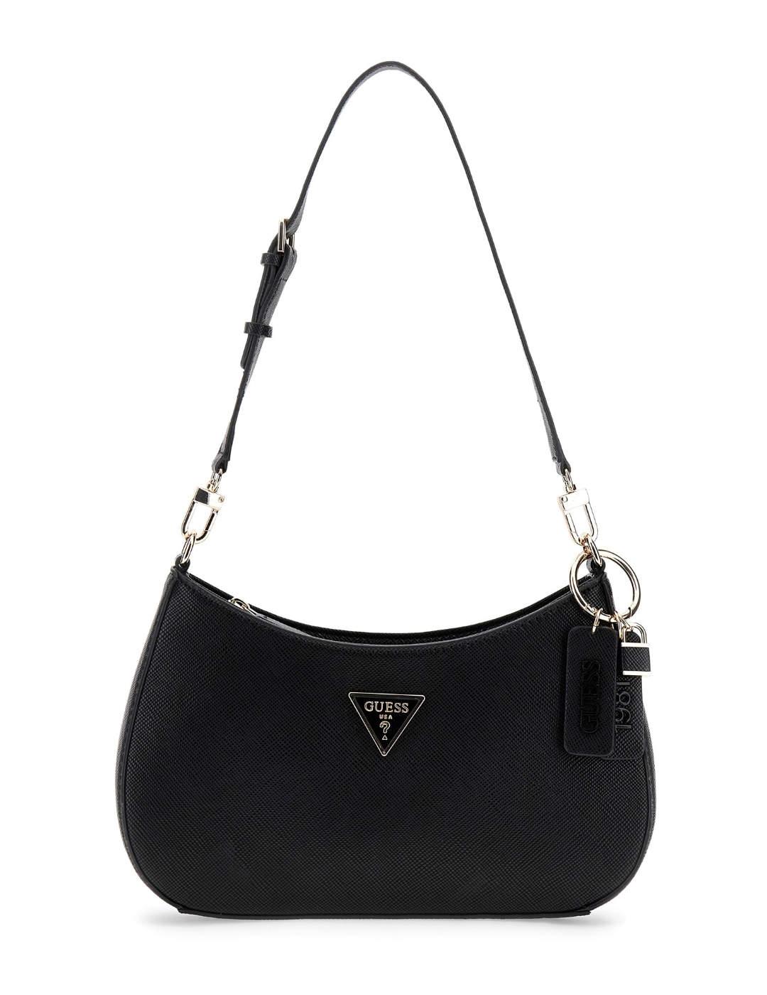 Bolso Guess Noelle negro de hombro para mujer