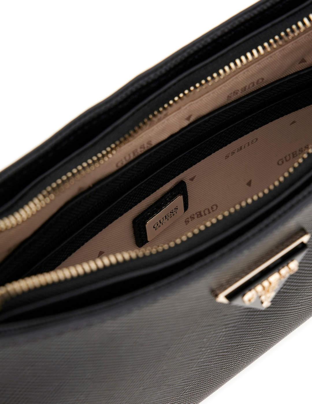 Bolso Guess Noelle negro de hombro para mujer