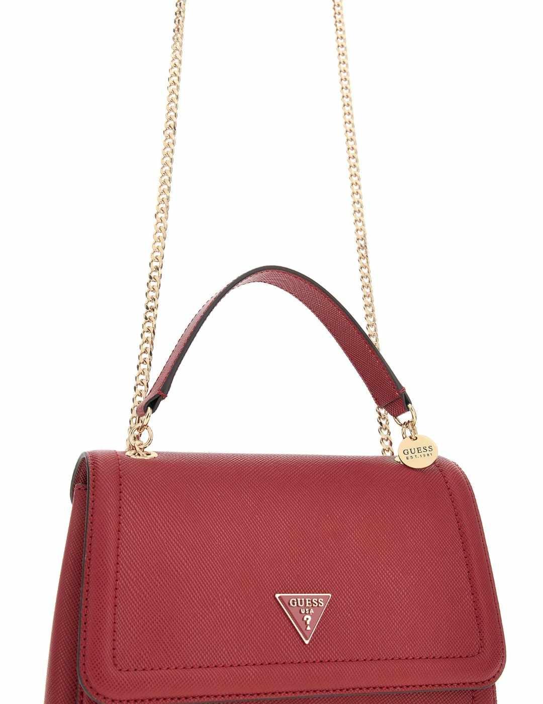 Bolso Guess Noelle rojo bandolera con asa para mujer