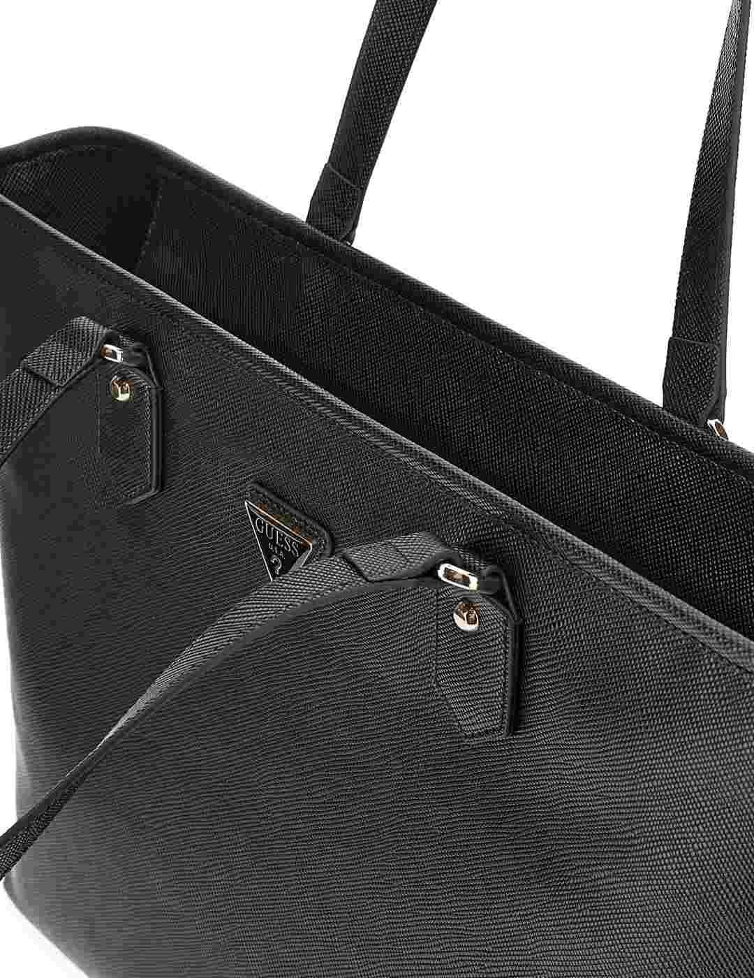 Bolso Guess Norom negro shopper polipiel para mujer