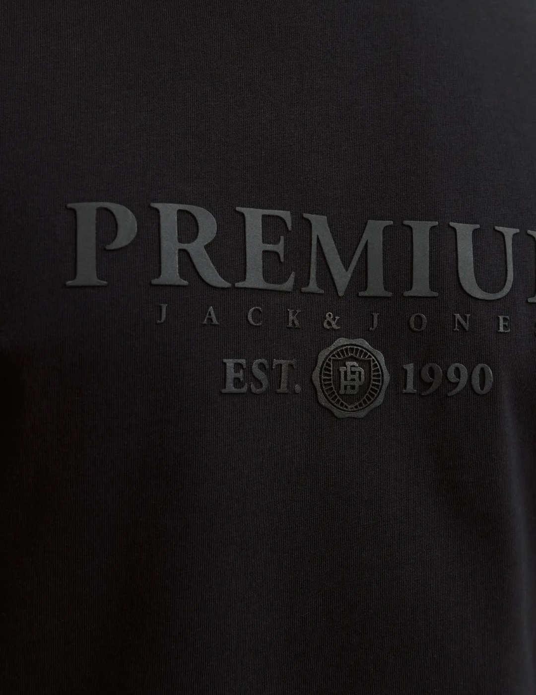 Camiseta Jack & Jones Blacharles negra manga corta de hombre