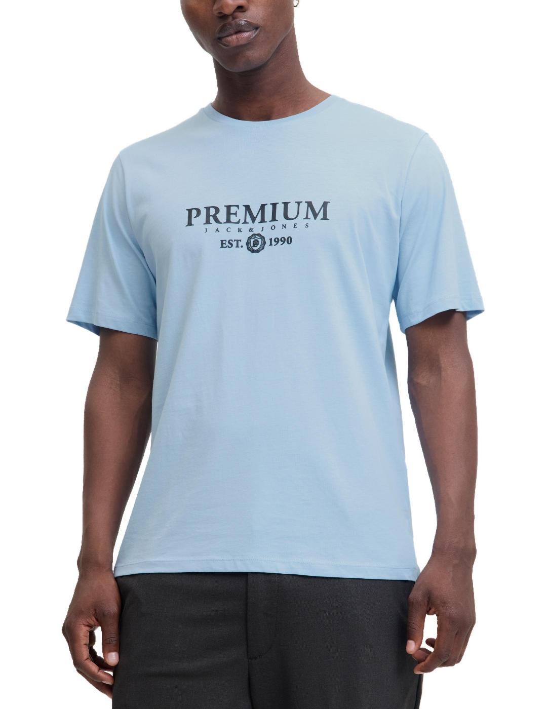 Camiseta Jack & Jones Blacharles azul manga corta de hombre