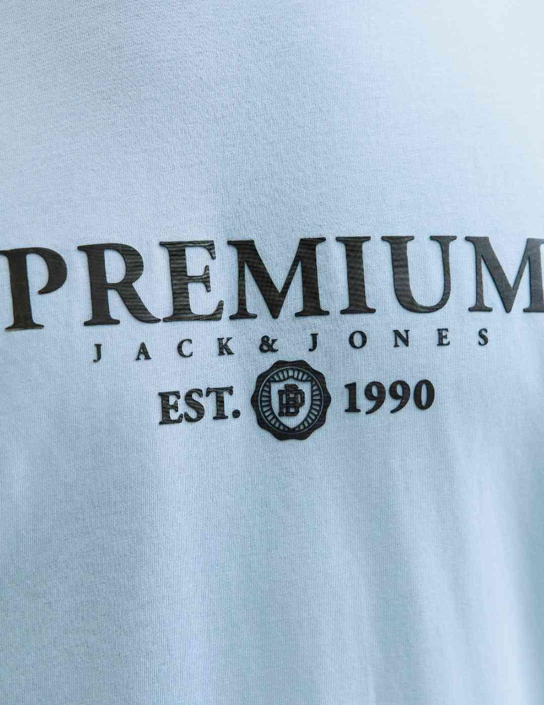 Camiseta Jack & Jones Blacharles azul manga corta de hombre