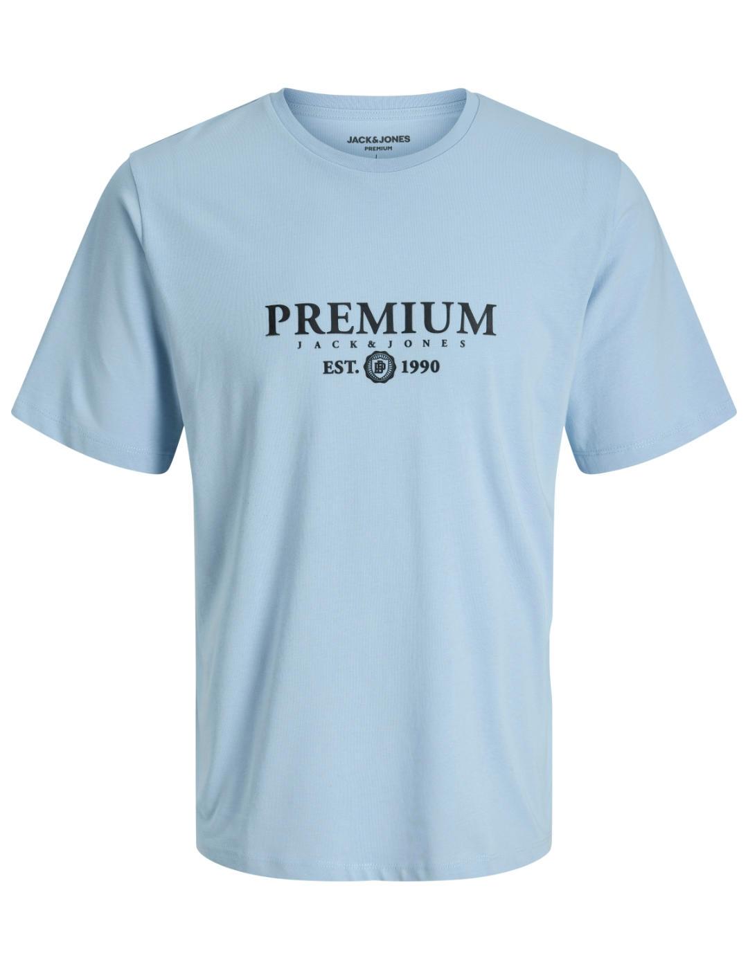 Camiseta Jack & Jones Blacharles azul manga corta de hombre