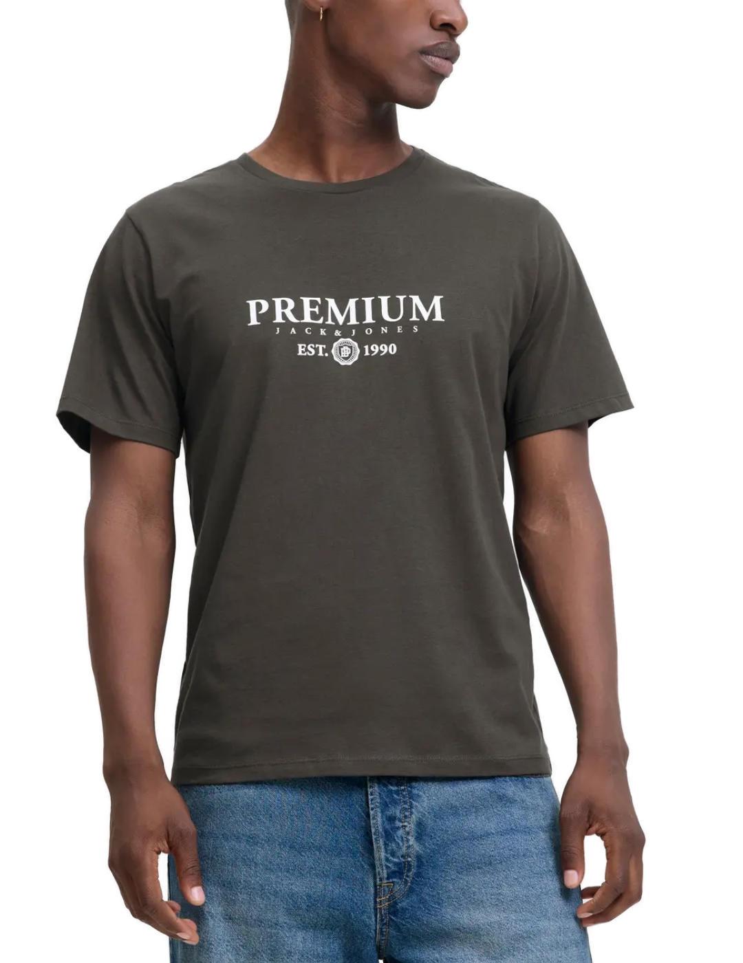 Camiseta Jack & Jones Blacharles verde manga corta de hombre