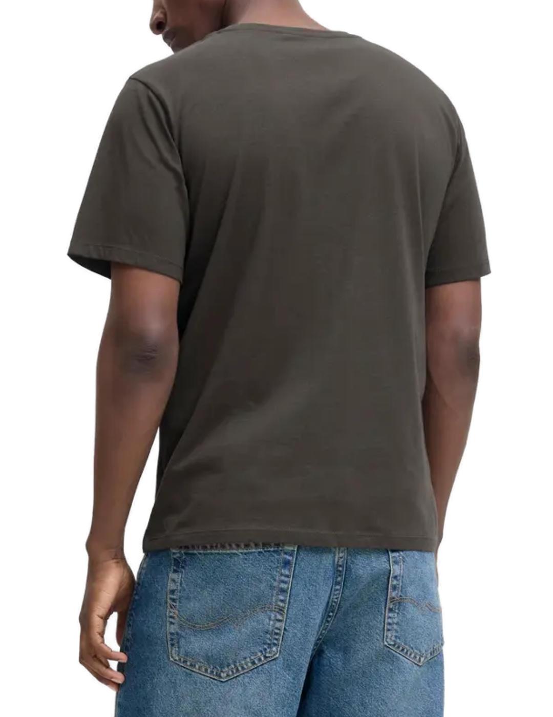 Camiseta Jack & Jones Blacharles verde manga corta de hombre