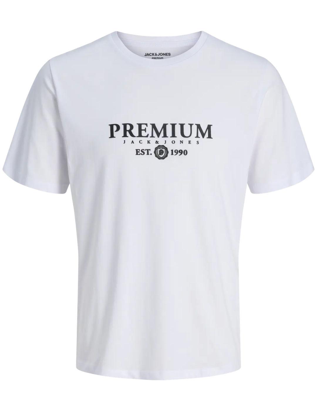 Camiseta Jack & Jones Blacharles manga corta blanco hombre