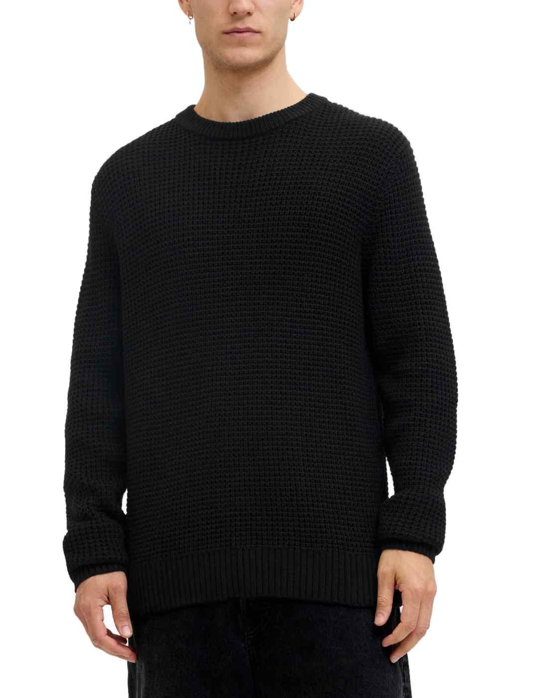 Jersey Jack&Jones Global negro punto grueso para hombre