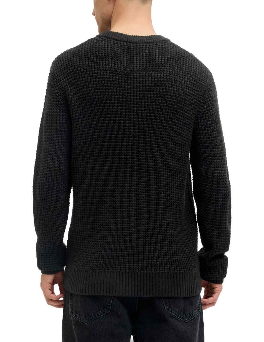 Jersey Jack&Jones Global negro punto grueso para hombre