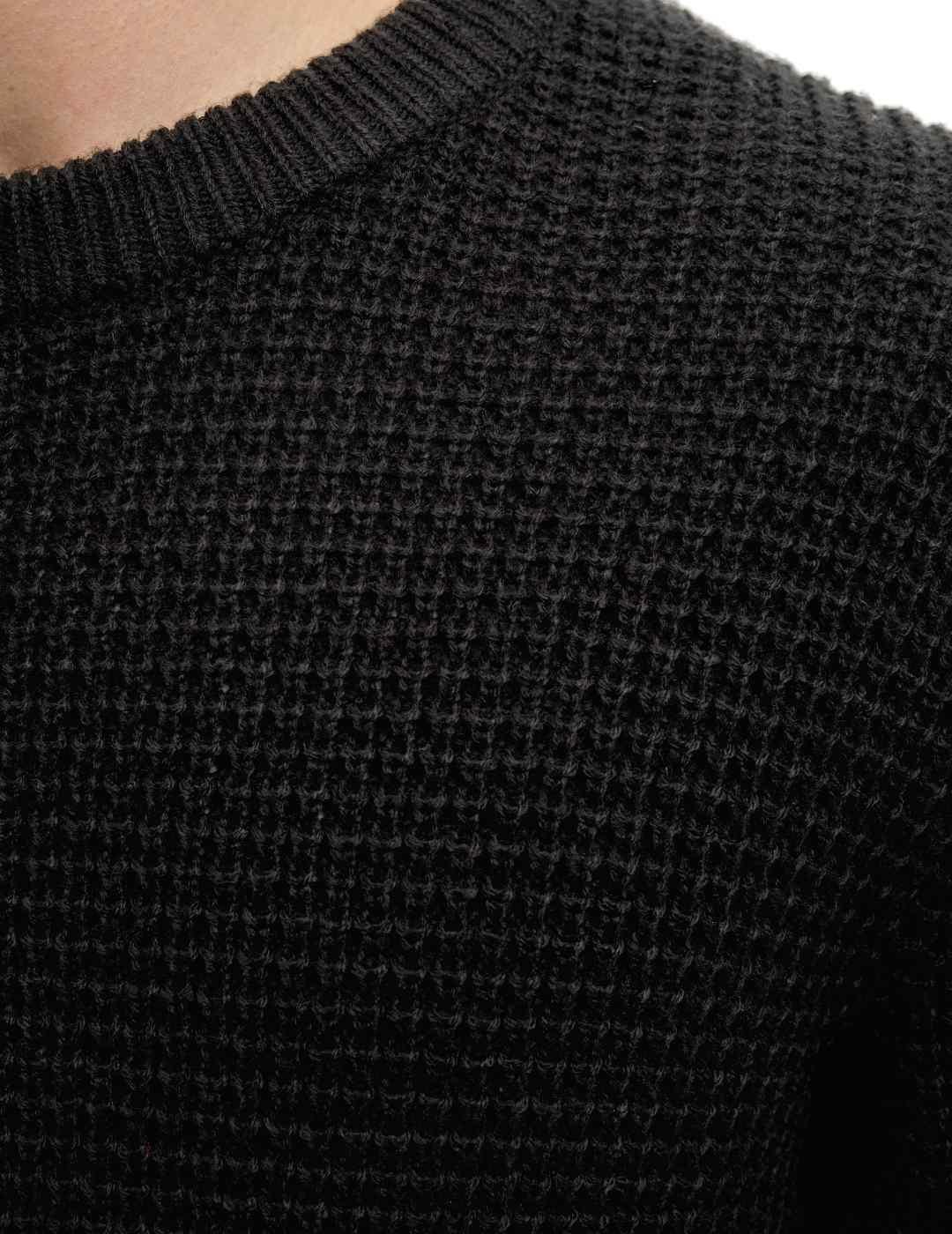 Jersey Jack&Jones Global negro punto grueso para hombre