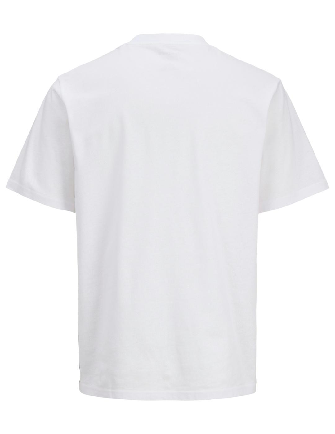 Camiseta Jack & Jones Bluramones blanca manga corta hombre