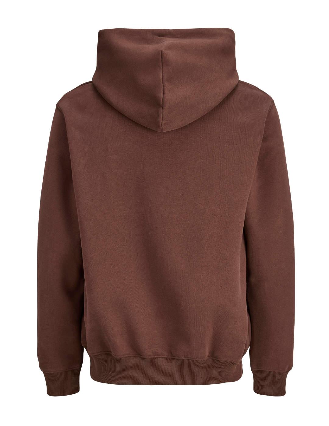 Sudadera Jack&Jones Grand marrón con capucha para hombre