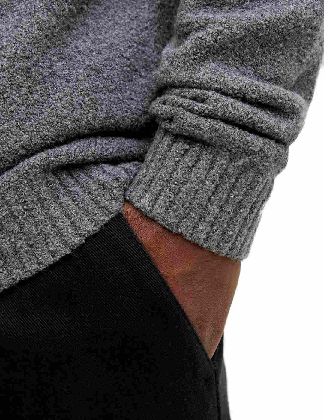 Jersey Polo Jack&Jones Blamverick gris manga larga de hombre