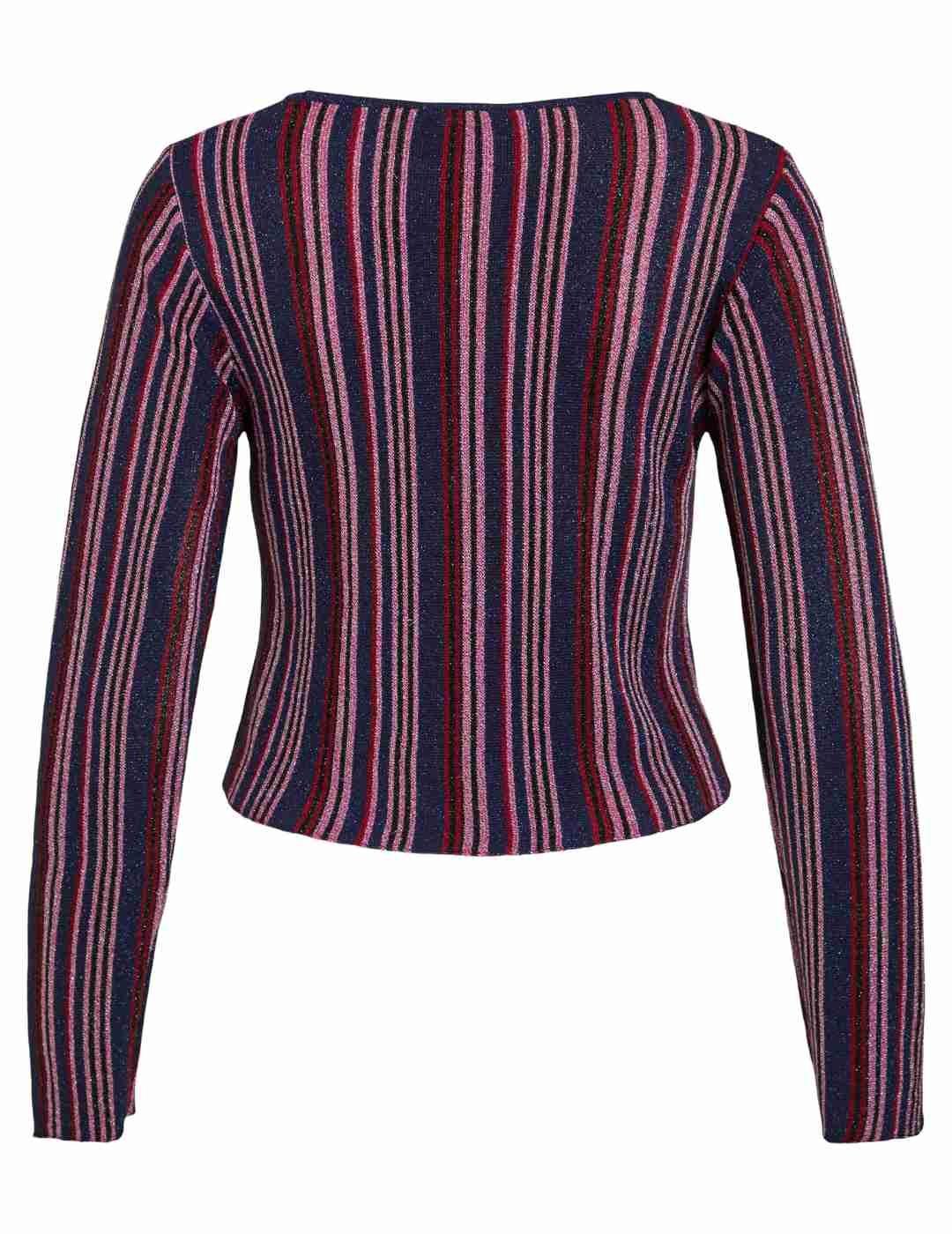 Jersey Vila Melvina rayas multicolor tejido lúrex para mujer