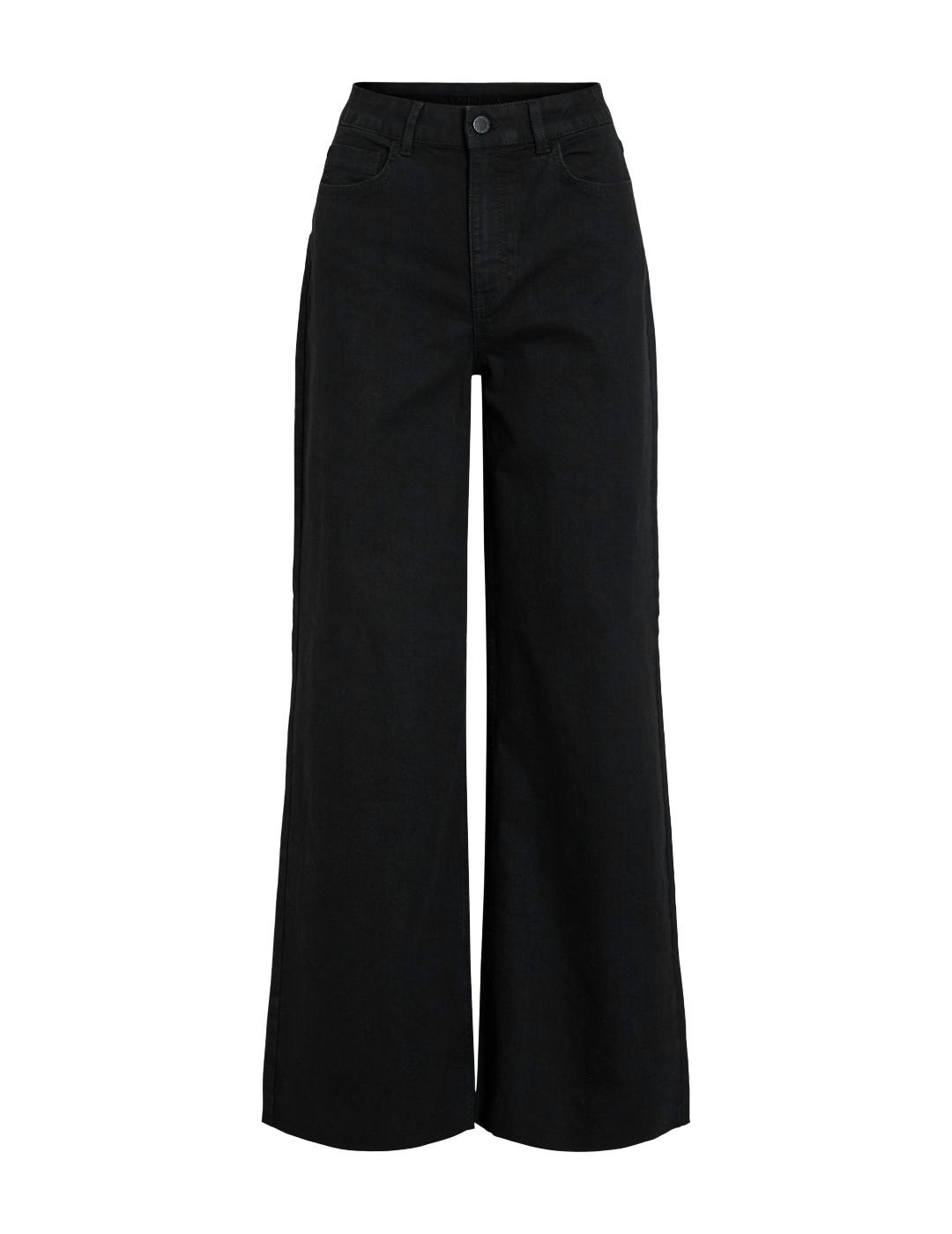 Vaquero Vila Freya negro wide leg tiro alto para mujer