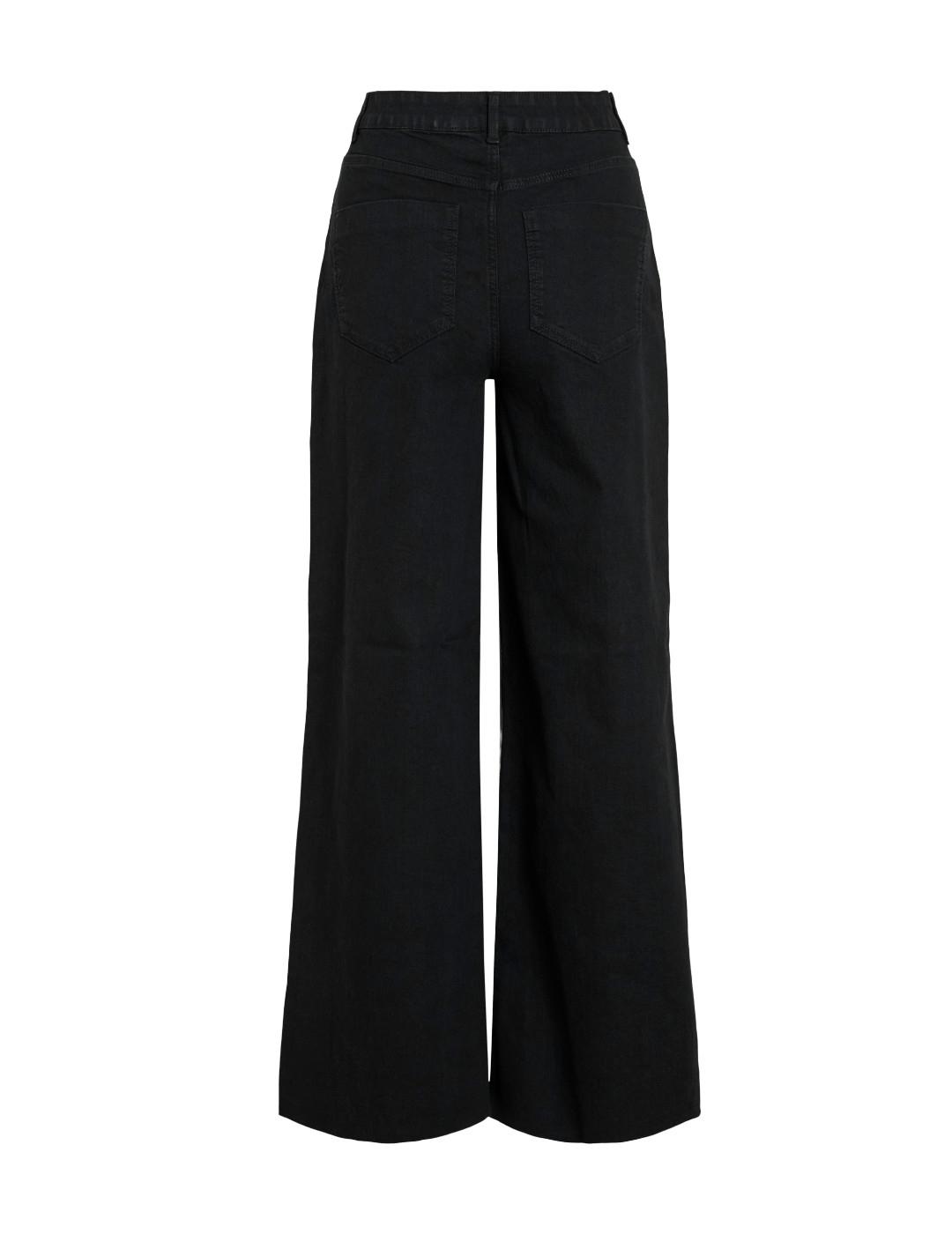 Vaquero Vila Freya negro wide leg tiro alto para mujer