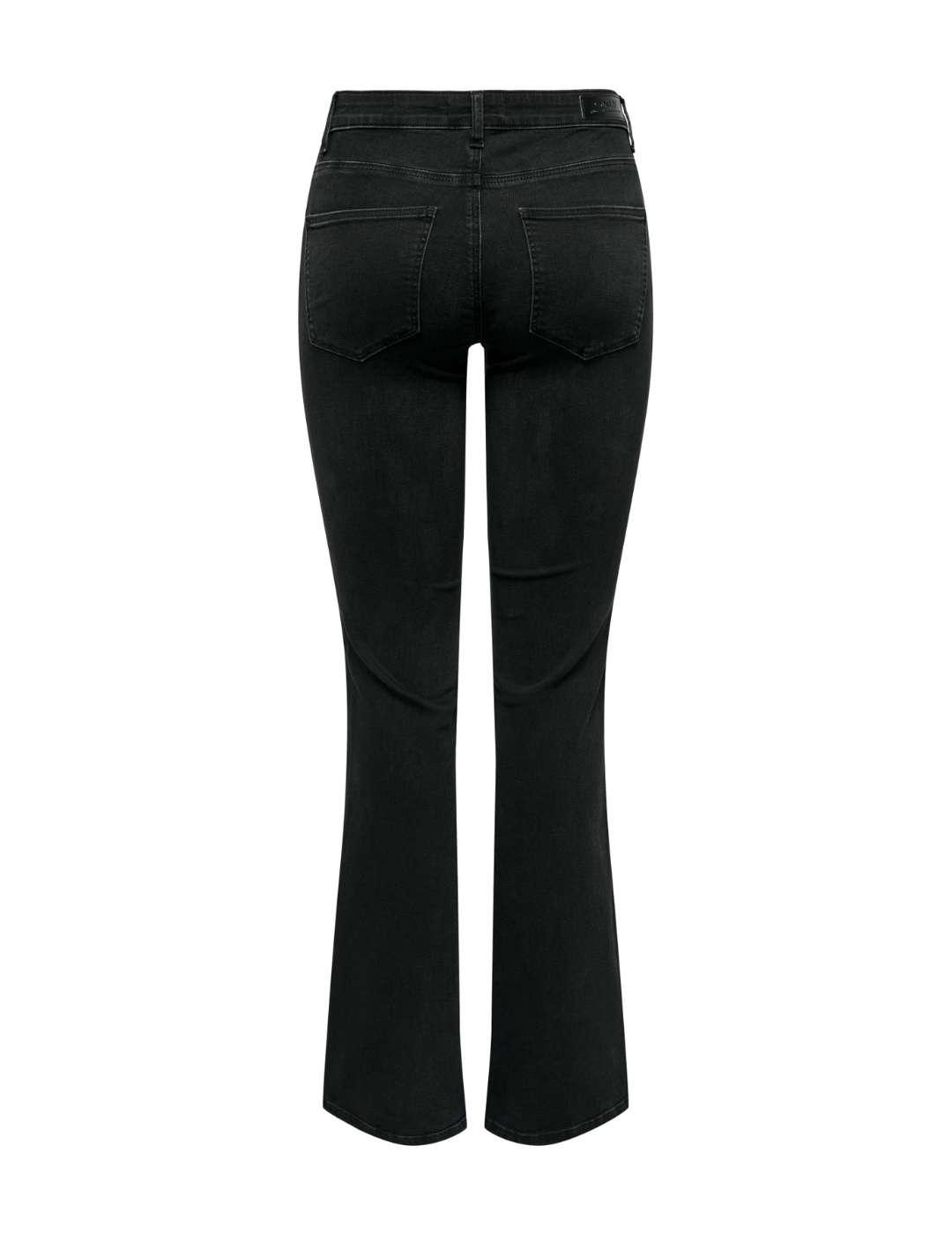 Pantalón vaquero Only Lann negro flared para mujer