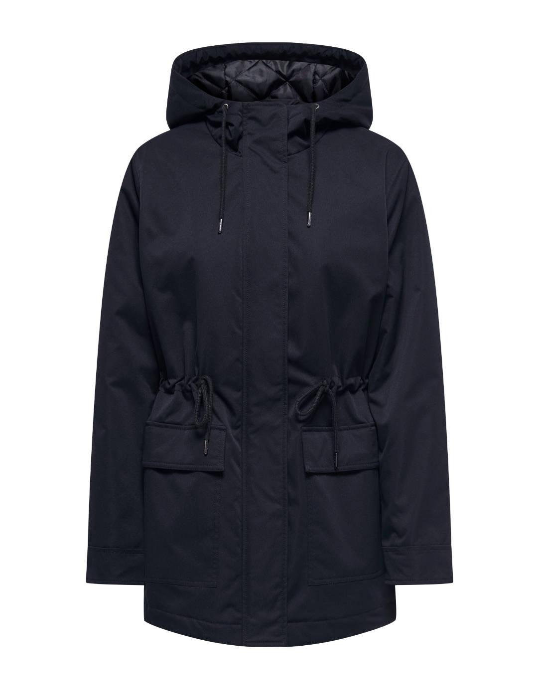 Chaqueta Only Hannover azul con capucha acolchada de mujer