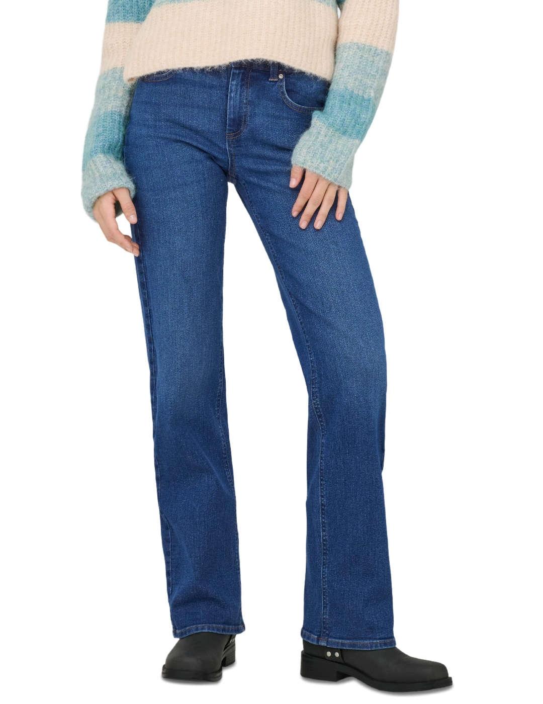 Vaquero Only Darla cinco bolsillos straight azul de mujer