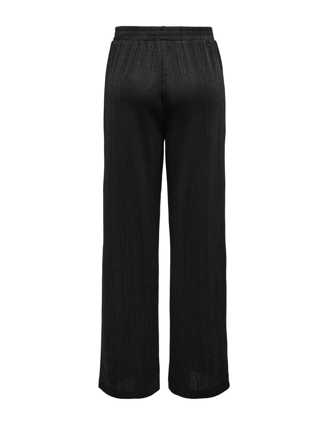 Pantalón Only Lamina wide negro punto brillante de mujer