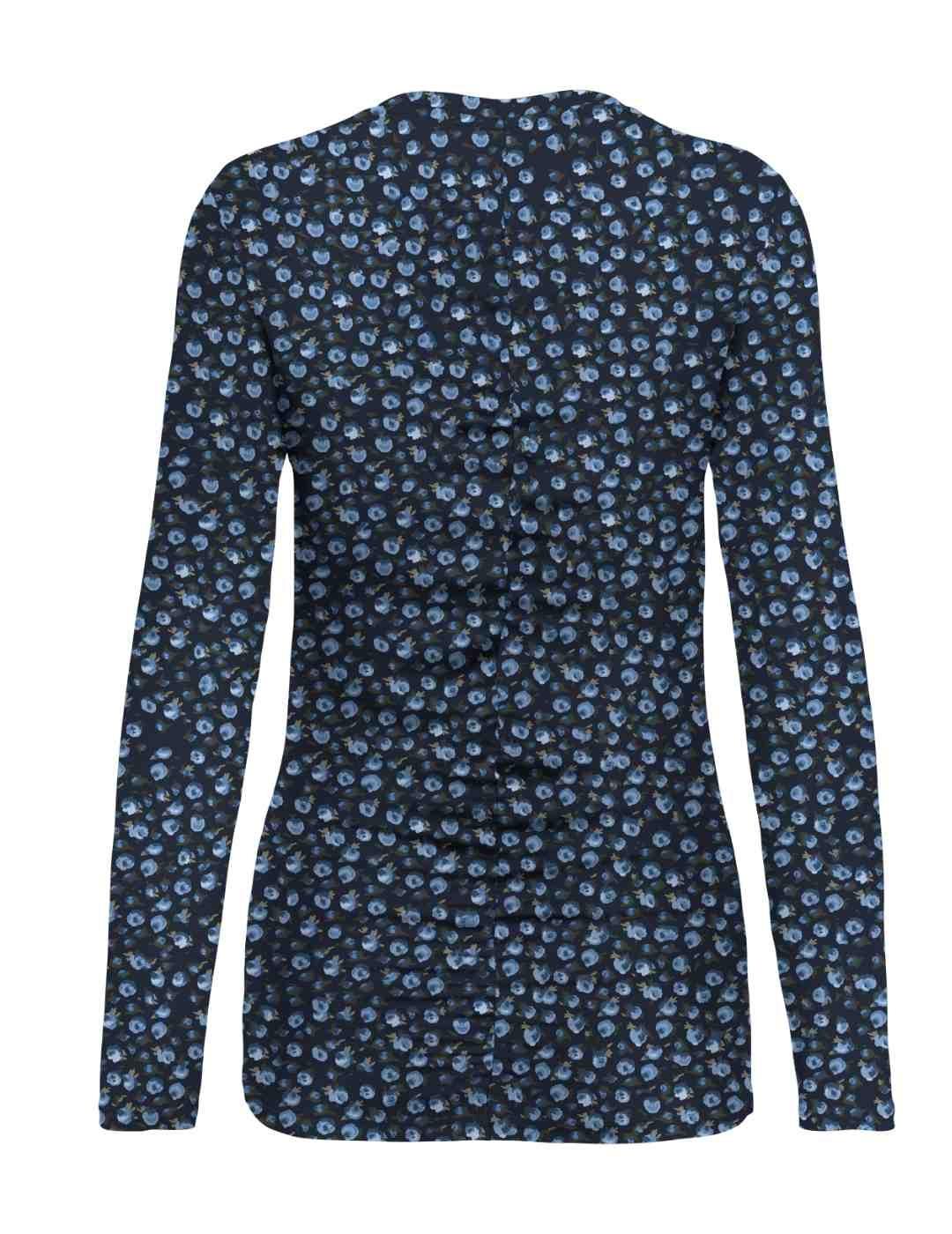 Camiseta Only Kodi flores azules manga larga para mujer