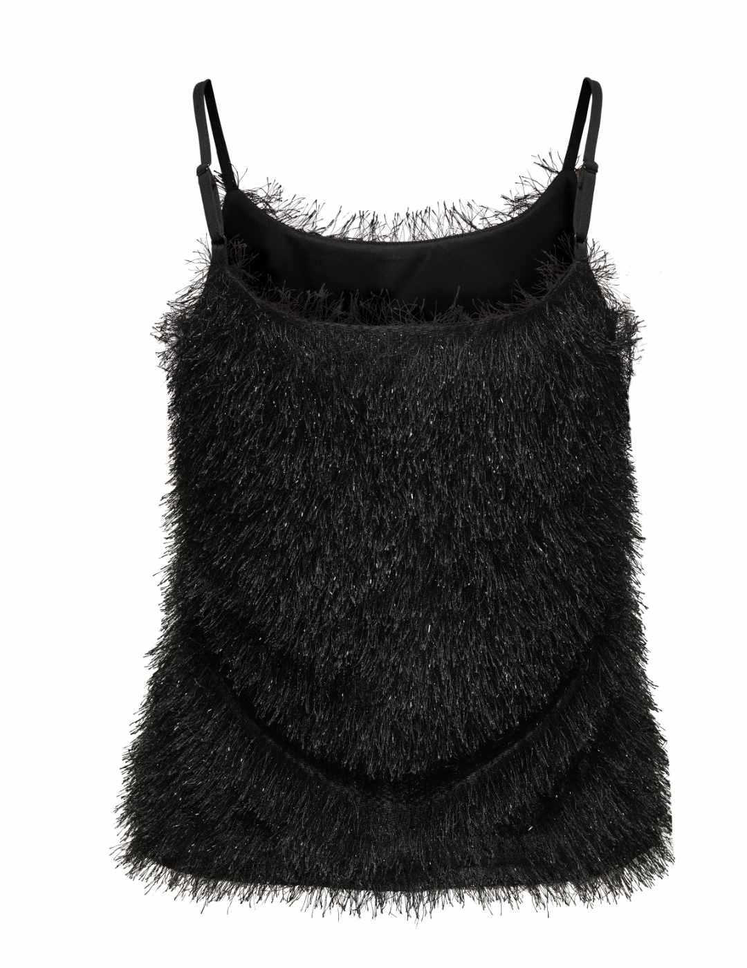 Camiseta Only Lima pelo con brillo de tirantes para mujer