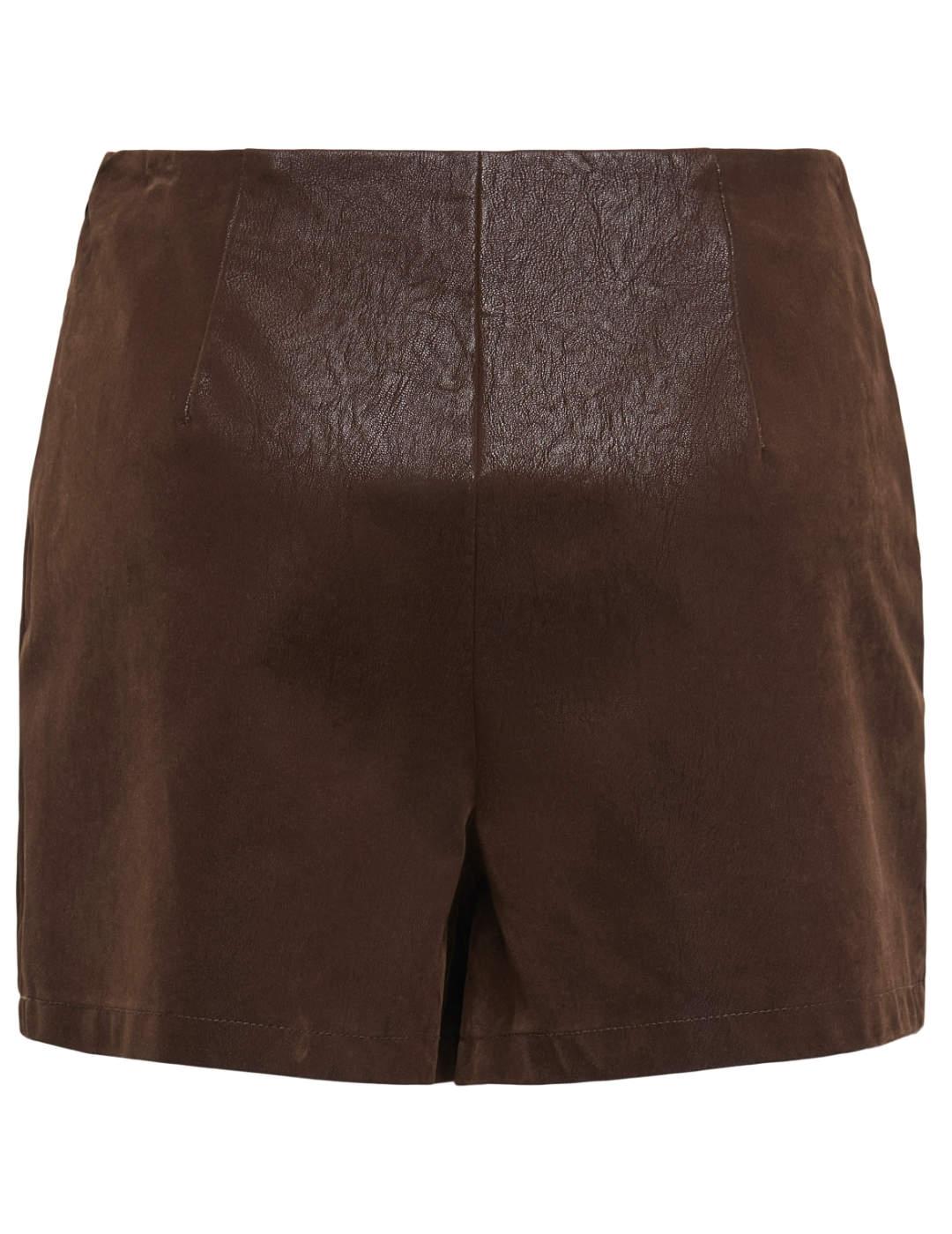 Falda pantalón Only Jona marrón corta para mujer