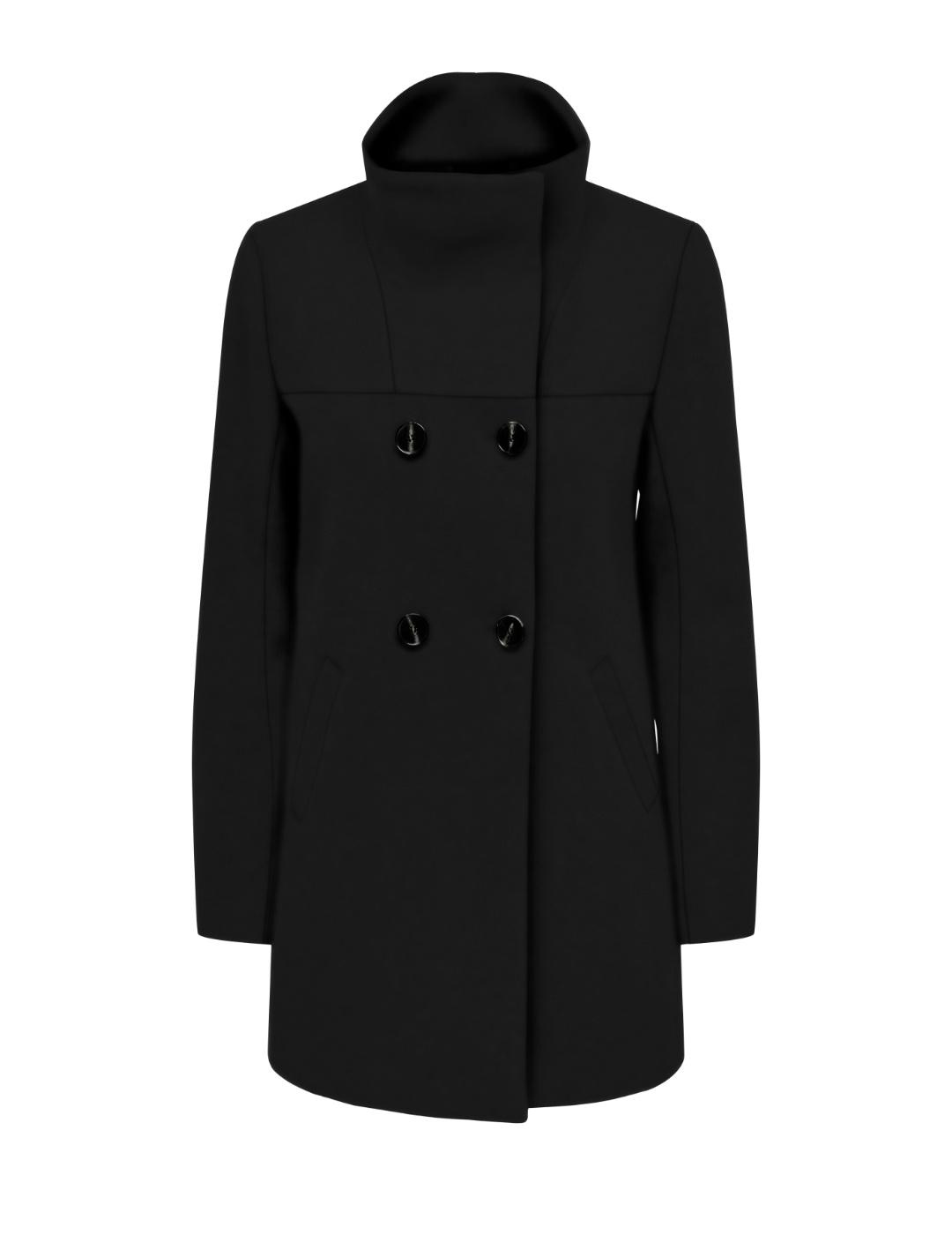 Abrigo Only Blake negro paño afieltrado para mujer