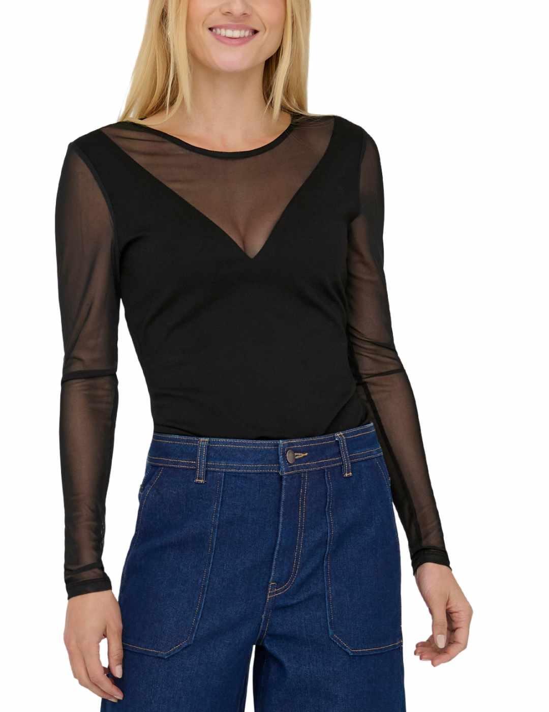 Body Only Becki Negro manga larga de mujer