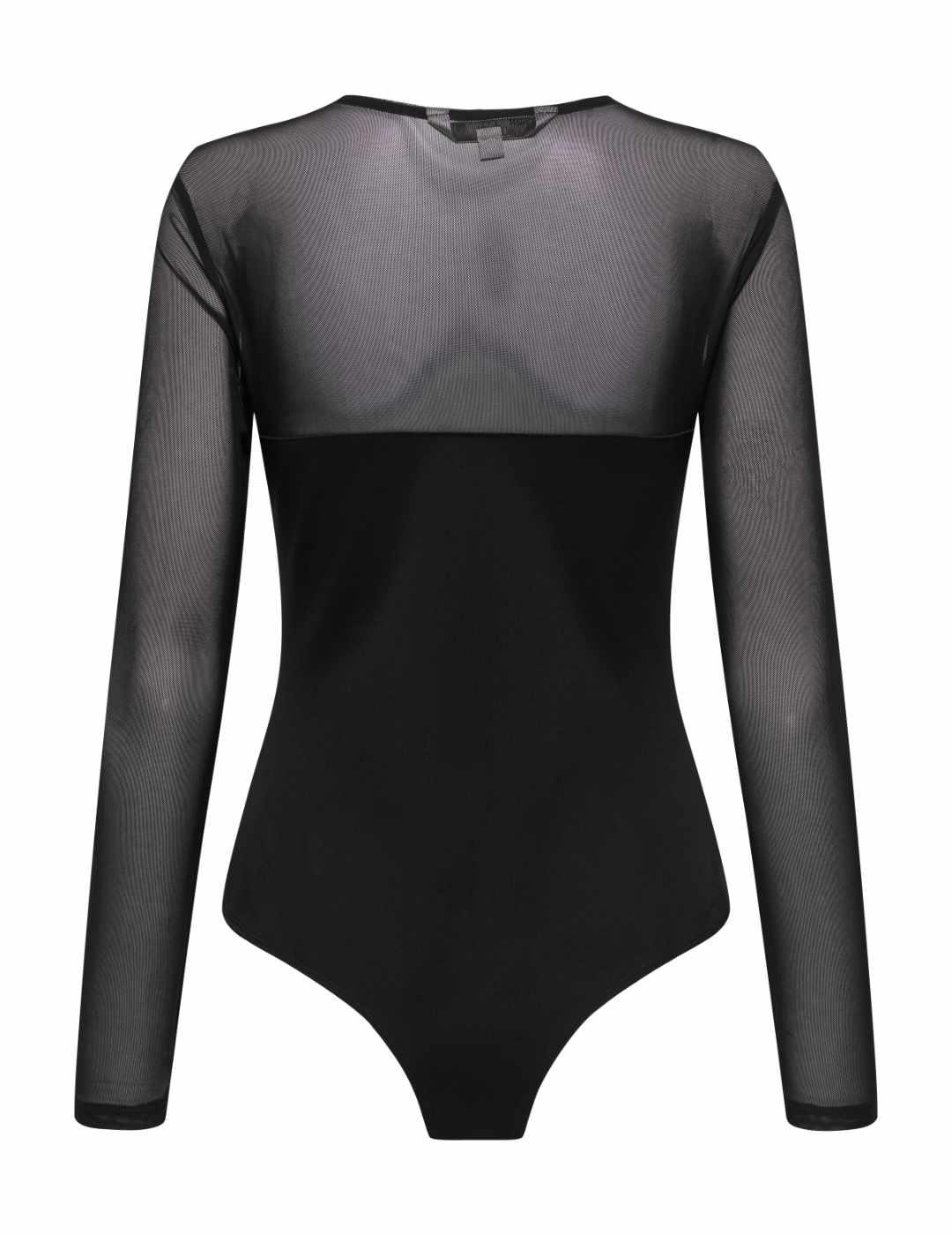 Body Only Becki Negro manga larga de mujer