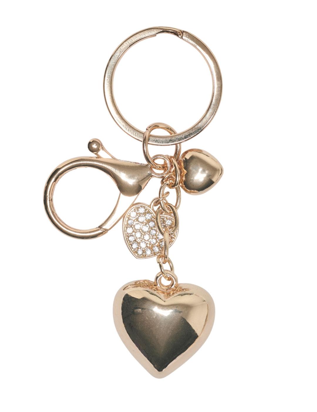 Llavero Only Charmy dorado corazón para mujer