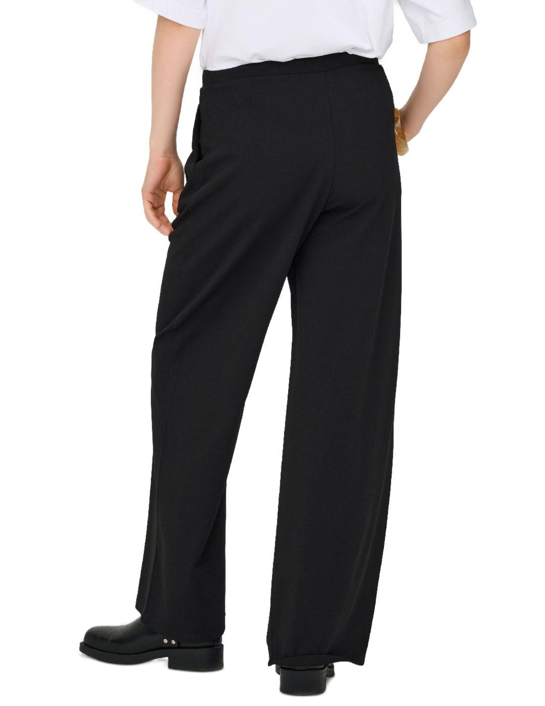 Pantalón Only Sania straight negro con pinzas para mujer