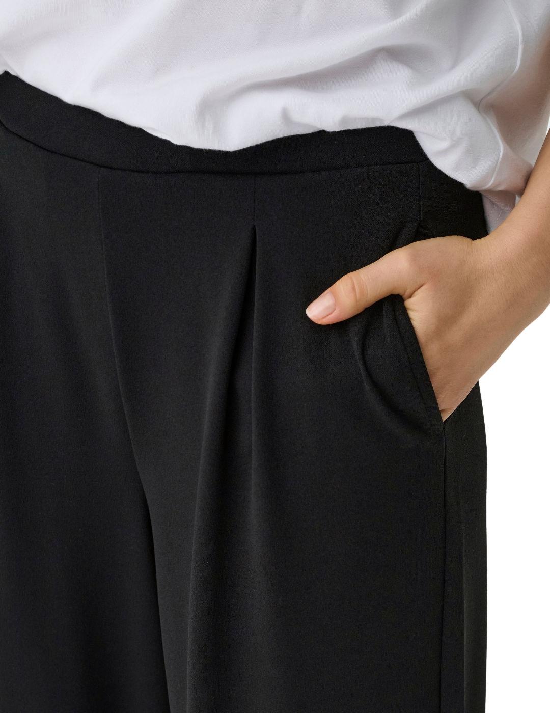 Pantalón Only Sania straight negro con pinzas para mujer